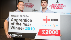 Richard Bradley from Southport is crowned national electrical apprentice of the year