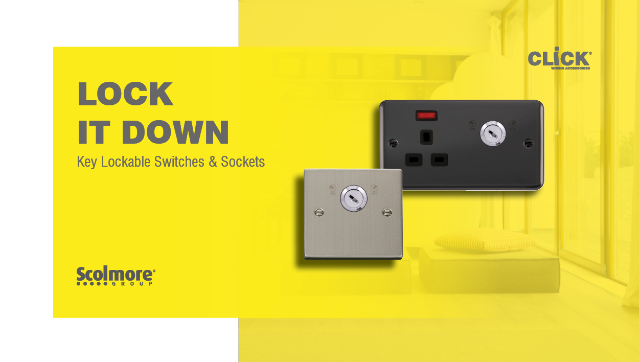 Key lockable switches and sockets from Scolmore