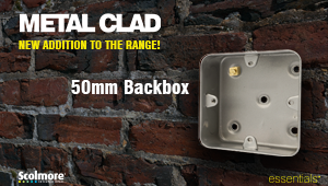 New 50mm Back Box for Scolmore's Metal Clad Range