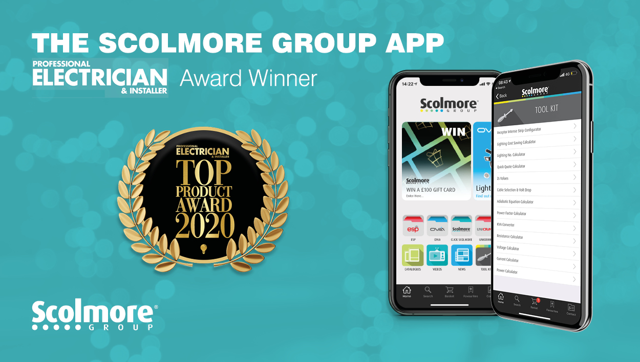 Electricians vote Scolmore Group's App their top product for 2020